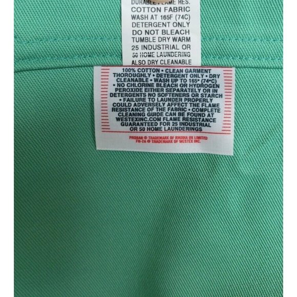 Westex Proban FR-7A Flame Resistant Mens Green Work Pants USA‎ 46x30 - Picture 10 of 10